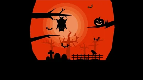 Dark Halloween 4K UHD Background Video with Copy Space for Social Media and.. Stock Footage 344349851