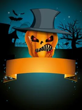 Dark halloween background Stock Illustration