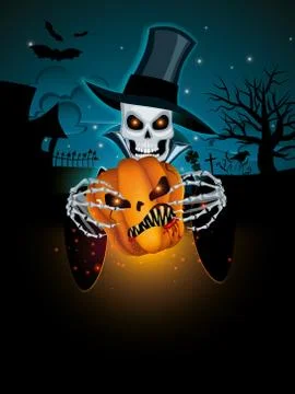 Dark halloween background Stock Illustration