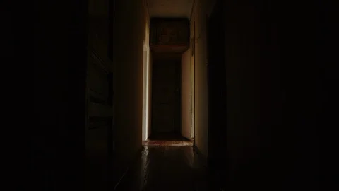 Dark hallway in a communal flat in St. Petersburg, Russia Stock Footage 87967754