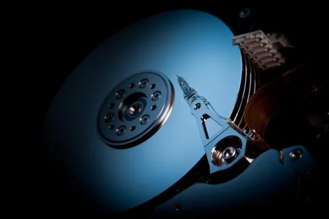 Dark hard disk srive Stock Photos