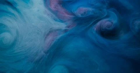 Dark haze cloud mix paint puff spiral smoke flow Stock Photos