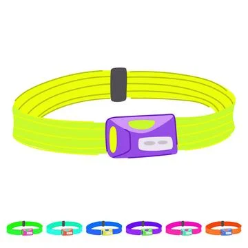 Dark headlamp flashlight vector cartoon graphic 스톡 일러스트