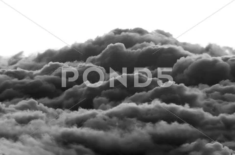 Dark heavenly clouds in the sky. this photograph was taken at 10,000 feet ele Stock Photos