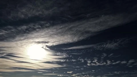 Dark heavy gloomy clouds after storm - sky timelapse - loop video 스톡 동영상 250068007
