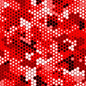 Dark hexagon abstract technology background red colored bright flashes 스톡 일러스트