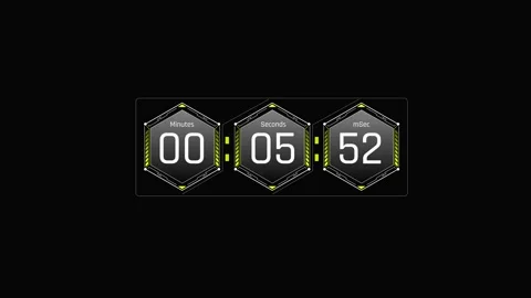 Dark Hexagon Countdown Animation Stock Footage 306097950