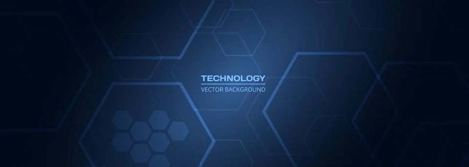 Dark hexagon grid evokes secure network, abstract background layered with subtle Stock Illustration