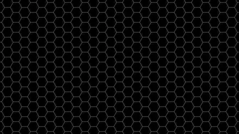 Dark Hexagonal Grid Pattern Transitioning with Subtle Light Shifts for Back.. Video stock 341543719