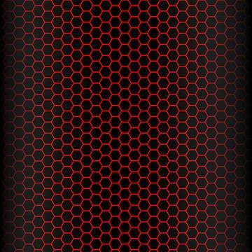 Dark hexagonal with red bright background. Hexagonal pattern for your design. Stock Illustration