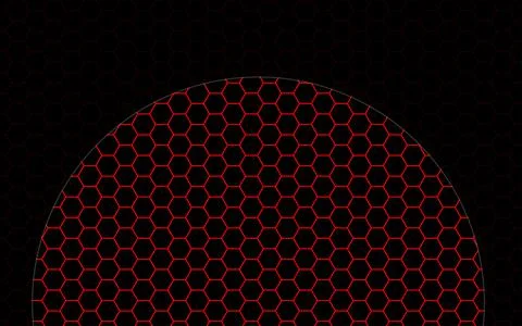 Dark hexagonal with red bright background. Hexagonal pattern for your design Stock Illustration
