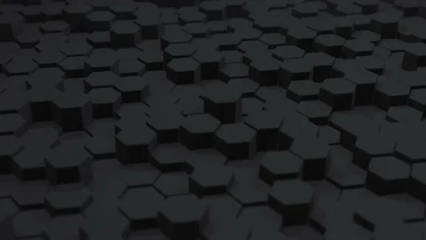 Dark hexagons rotating 4k background Vidéo 140621743