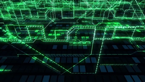 Dark high tech futuristic abstract motion background Stock Footage 74927701