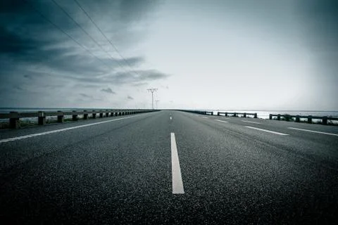 Dark highway Stock Photos