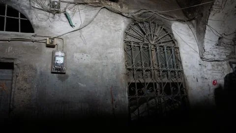 Dark historic house Stock Photos