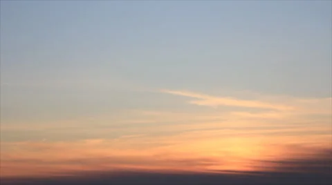 Dark horizon on evening sky Stockbeeldmateriaal 49652925