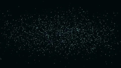 Dark horizontal background with blue dust. Flying magical sand. Vector Stockillustratie