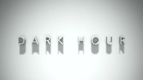 Dark hour 3D title animation with shadows on a white background 動画素材 297384129