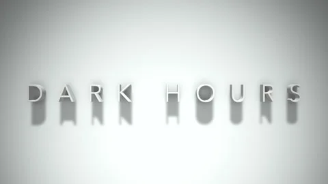 Dark hours 3D title animation with shadows on a white background 库存影片 297215832