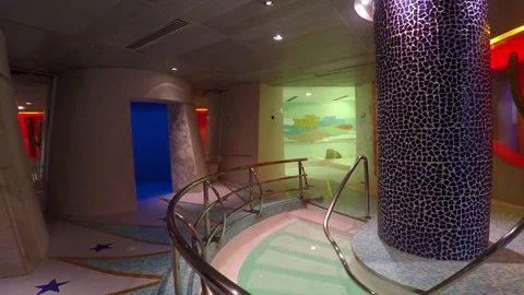 Dark Indoor Pool Empty Stock Footage 74164760