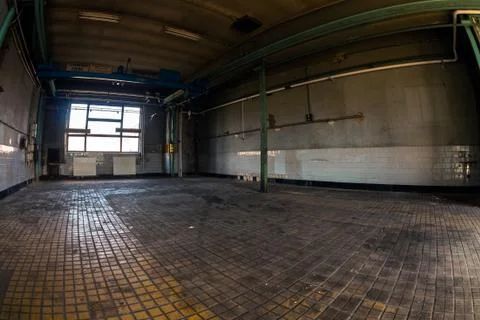 Dark industrial interior Stock Photos