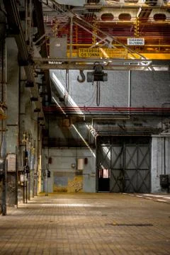 Dark industrial interior Stock Photos