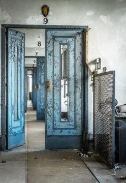 Dark industrial interior Stock Photos