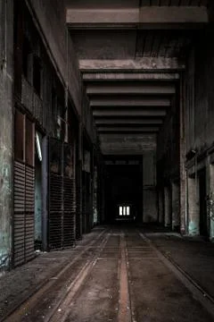 Dark industrial interior Foto stock