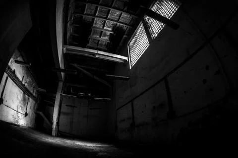 Dark industrial interior Stock Photos