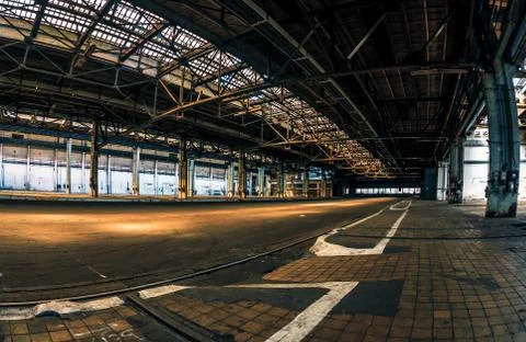 Dark industrial interior Foto stock