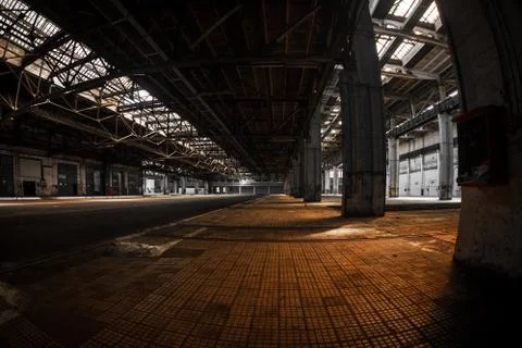Dark industrial interior Foto stock