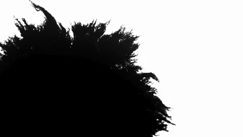 Dark ink expands from the bottom left side area Stock Footage 329667586