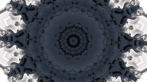 Dark Ink Mandala Hypnotic Abstract Background Stock Footage 338106265