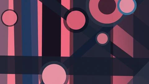 Dark intersecting panels, stripes, and circular accents create a dramatic g.. 스톡 일러스트