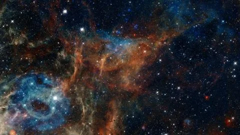 Dark interstellar space. Dark nebula. Elements of this image furnished by NAS Stock Photos