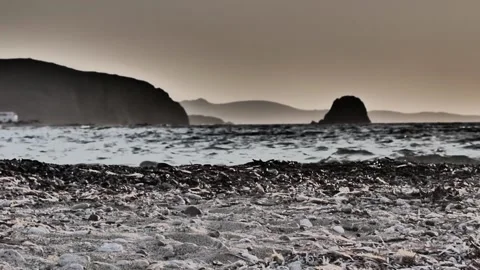 Dark island beach Stock Footage 154334247