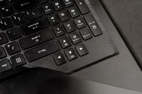 Dark keyboard with clean, sharp keys. 写真素材