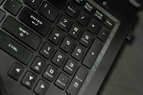 Dark keyboard with clean, sharp keys. 写真素材