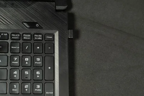 Dark keyboard with clean, sharp keys. 写真素材