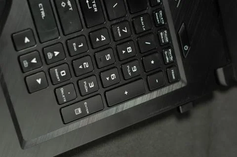 Dark keyboard with clean, sharp keys. 写真素材
