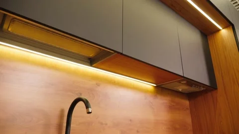 Dark kitchen Video stock 153332434