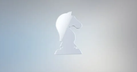 Dark Knight White 3d Icon Stock Footage 67204811
