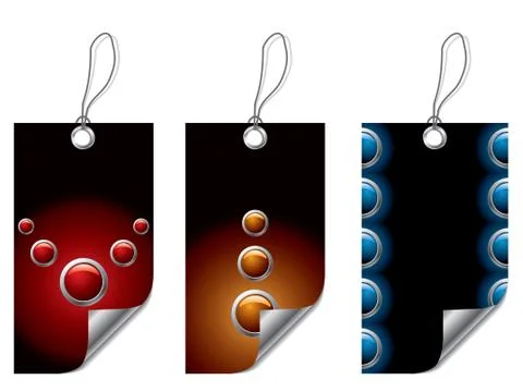 Dark label set  Illustrazione stock