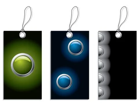 Dark label set Stock Illustration