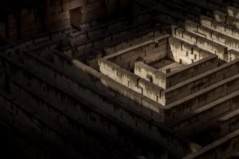 Dark Labyrinth Metaphor Foto stock