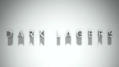 Dark lagers 3D title animation with shadows on a white background Stock Footage 297107004