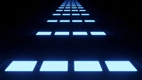 Dark Lamp Tunnel Stock Footage 247716932
