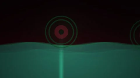 Dark landscape with glowing orbs. Stock Footage 337457874