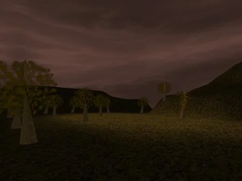 Dark landscape Stock Illustration