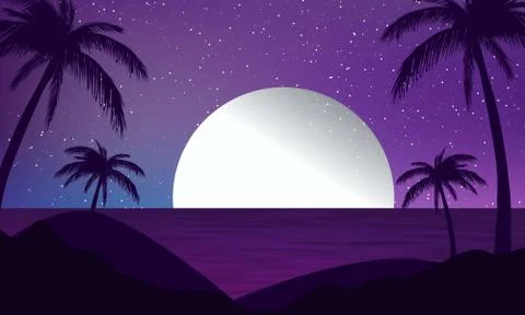 Dark Landscape Stock Illustration